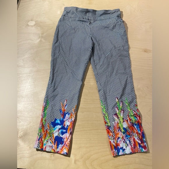 Attyre Black and White Geometric Ankle Pants 14 (NX) - Picture 6 of 13